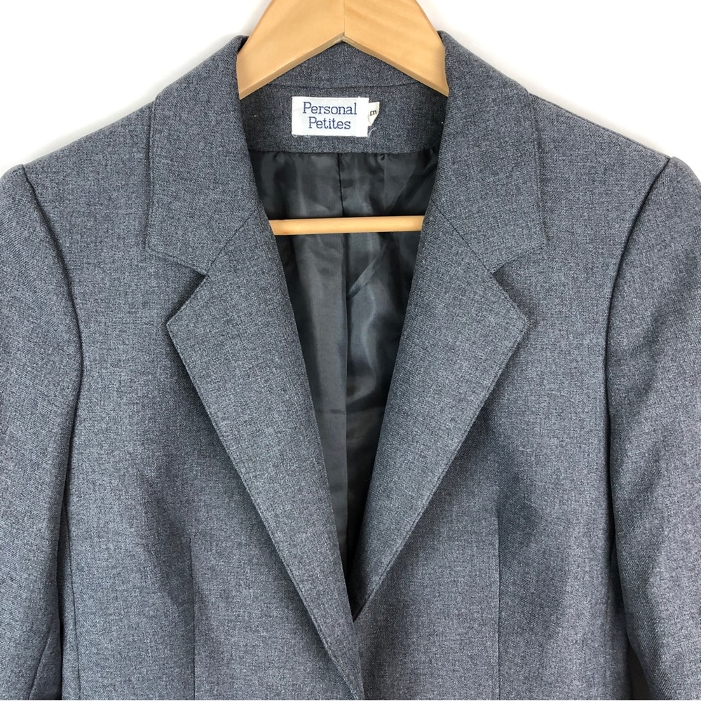 Personal Petites Classic Gray Women's Blazer